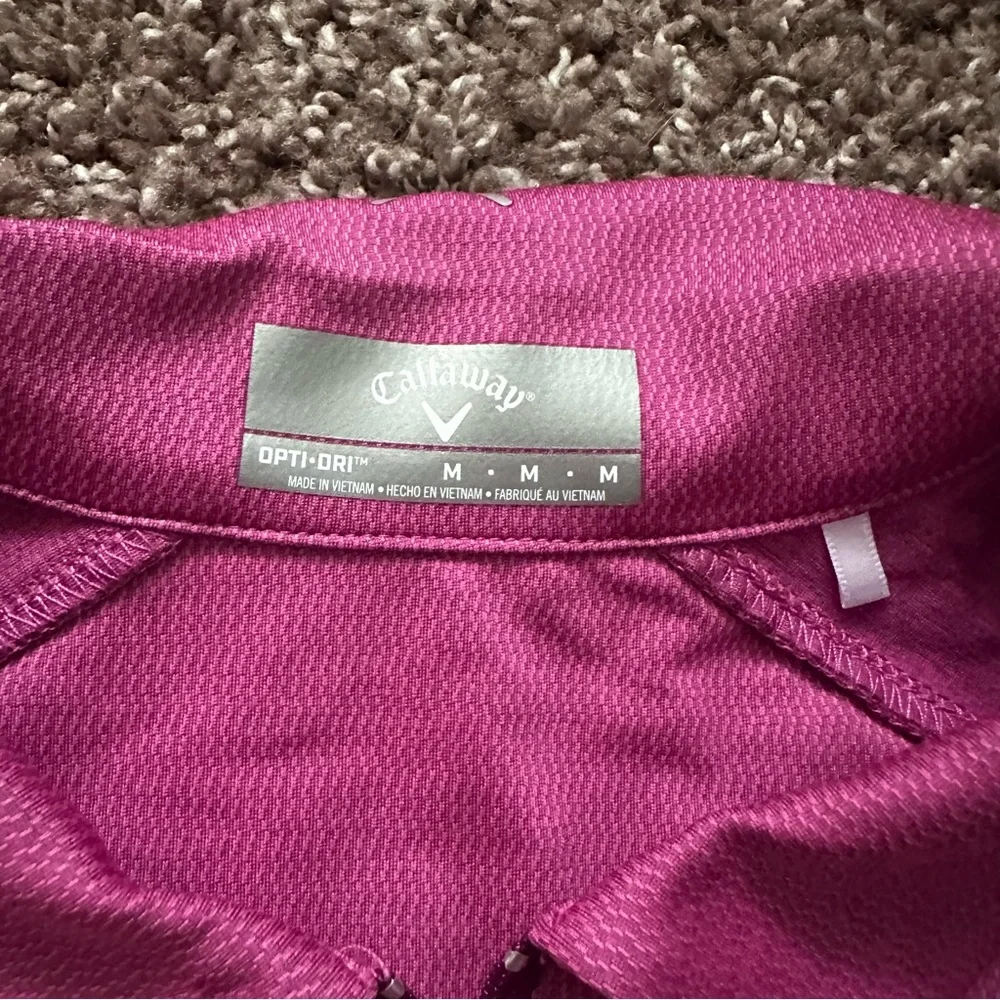 Callaway Women’s Purple Sleeveless Golf Polo Tank Opti-Dri Performance Size M - Picture 6 of 7